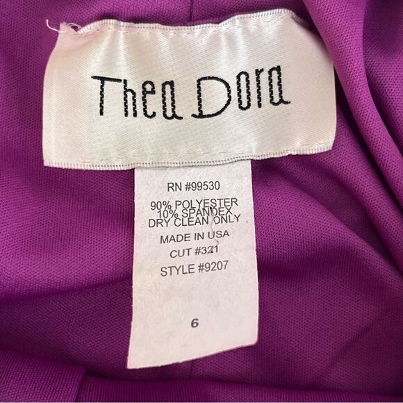 Thea Dora Womens Stretch Crystal Cocktail Dress Size 6 Magenta HOCO Prom Event - Picture 7 of 7